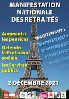 Manifestation nationale des retraités : le 2 décembre 2021