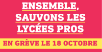 Réforme du lycée professionnel Journée d'action du 18 octobre