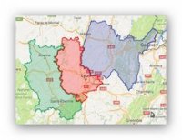 Académie de Lyon : cartes et établissements de chaque département
