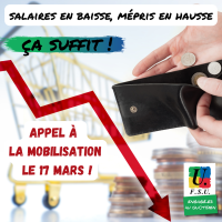 Jeudi 17 mars Journée interprofessionnelle pour l'augmentation des (…)