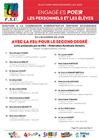 Les candidat.es de la FSU à la CAPA