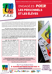Publication académique Elections professionnelles 2022