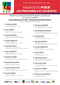 Les candidat.es de la FSU au CSAA