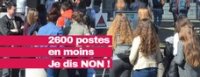 . 2600 postes en moins dans le second degré, c'est non !