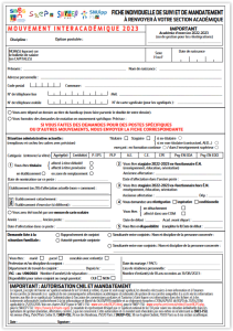 Fiches syndicales de suivi de Mutation Inter 2023