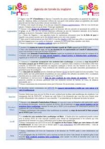 Stagiaires - Agenda de l'année