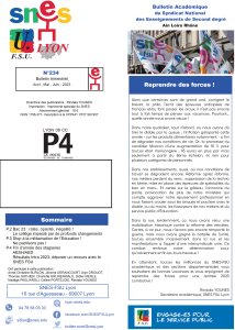 Télécharger le bulletin 234 : juin 2023