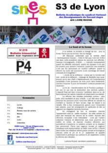 Télécharger le bulletin 219 : septembre 2019