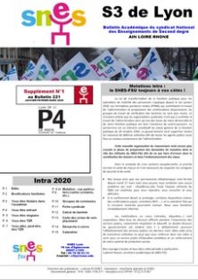 Télécharger la circulaire SNES : Mouvement intra : Mars 2020 Acces réservé (…)