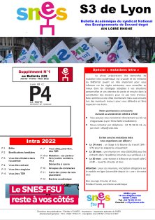 Télécharger la circulaire SNES : Mouvement intra : Mars 2022 Acces réservé (…)