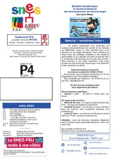 Télécharger la circulaire SNES : Mouvement intra : Mars 2023 Acces réservé (…)
