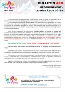 Bulletin « AED » : mai 2020