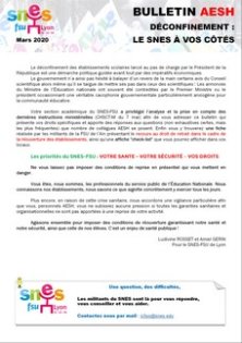 Bulletin « AESH » : Mai 2020