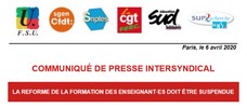 La réforme de la formation des enseignant-es doit être suspendue