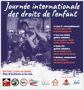 Journée des droits de l'enfant Rassemblement vendredi 18 nov à 18h