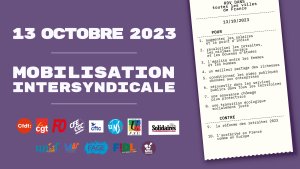 Le 13 octobre, mobilisons-nous !