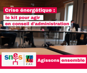La FSU continue à agir sur le dossier de la facture énergétique