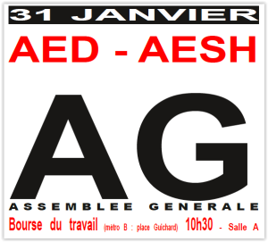 AG intersyndicale AED-AESH le 31 janvier