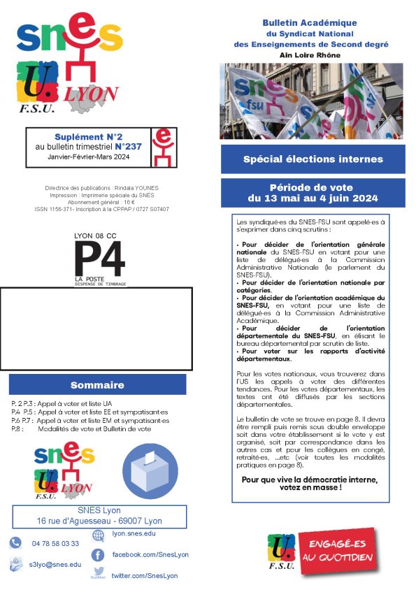 Télécharger la circulaire académique « Elections internes » : mai 2024