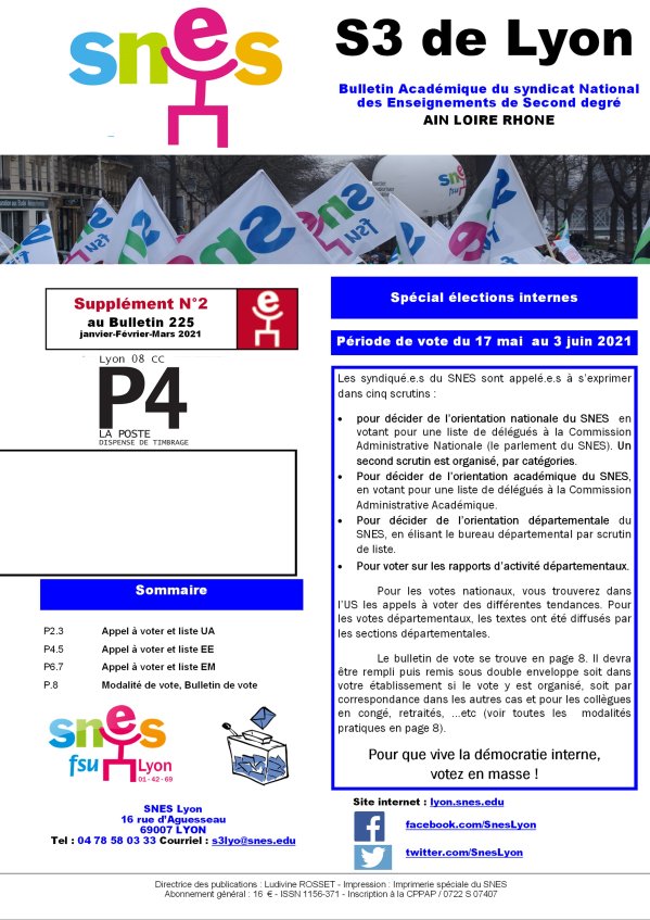 Télécharger la circulaire académique « Elections internes » : mai 2021