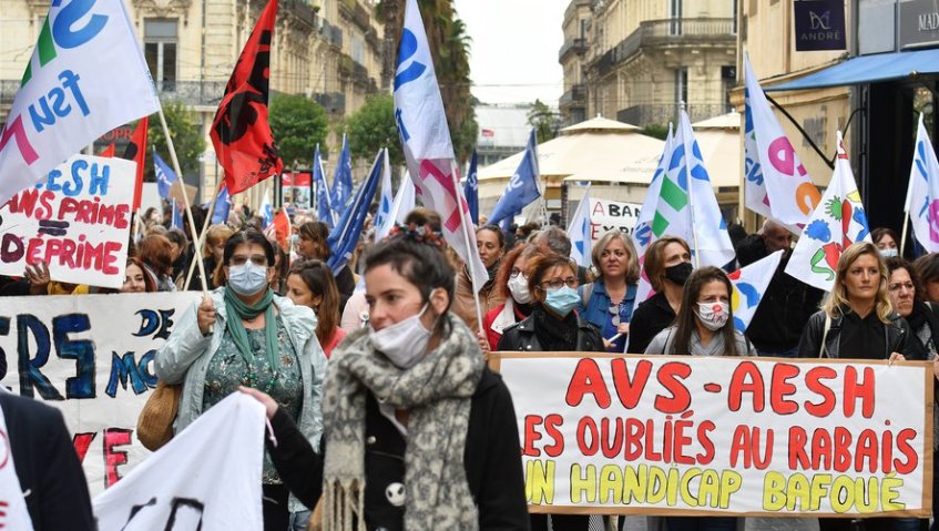 AESH : la mobilisation ne faiblit pas Grève et rassemblements le mardi 5 avril !