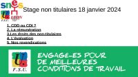 Diaporama du stage Stage « non titulaires » du 18 janvier 2024