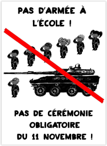 Cérémonie commémorative obligatoire du 11 novembre : refusons&nbsp;(…)